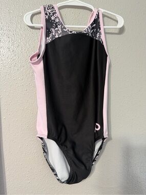 Gymnastics leotard by Plum  Black & Light Pink